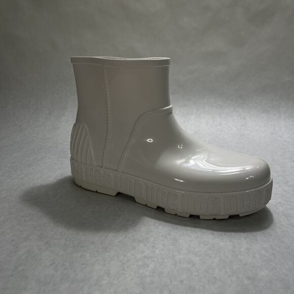 UGG Boots Womens Size 8 White Drizlita Waterproof Rain Sheepskin Insole Logo - Picture 1 of 8